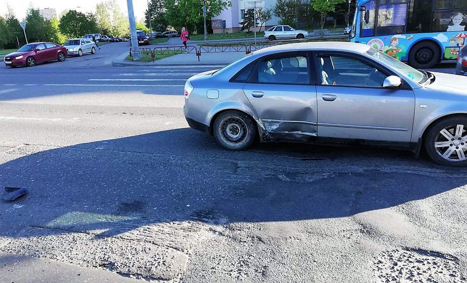 В Гродно сегодня утром совершено ДТП с участием мотоциклиста