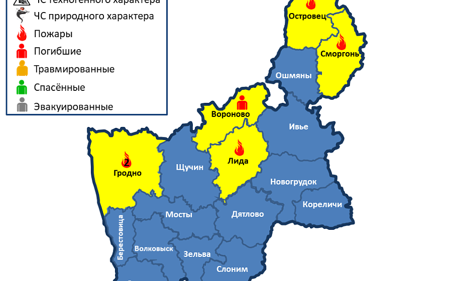 На территории области произошло 5 пожаров, погиб 1 человек
