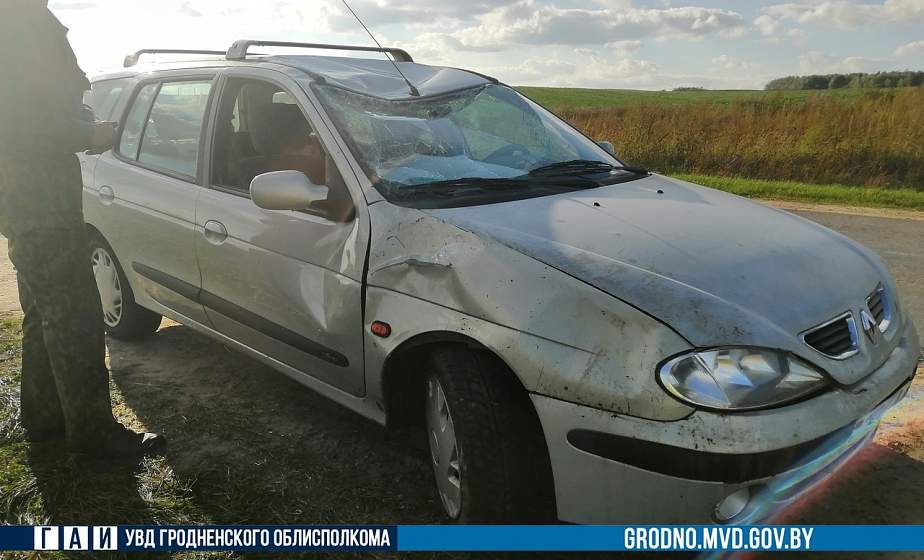 В деревне под Гродно автомобиль слетел в кювет 