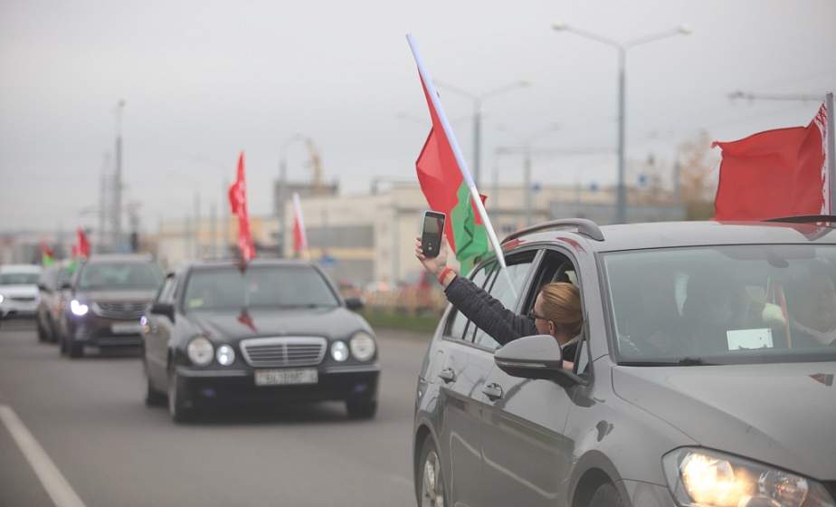 Вдоль западной границы региона. Автопробег «За единую Беларусь!» прошел в Гродненской области