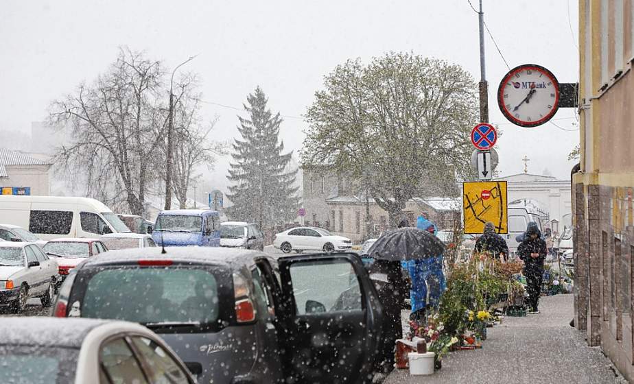 23 апреля в Гродно выпал снег