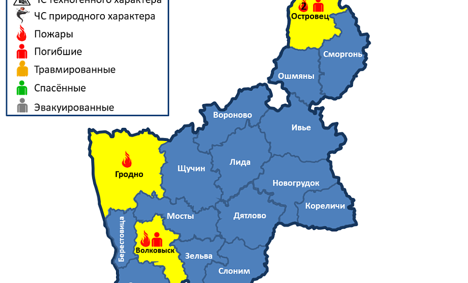 За сутки в Гродненской области произошло 4 пожара. Погибло 2 человека