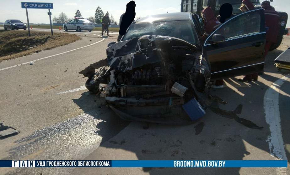 ДТП на дороге Гродно–Сопоцкин: водитель Фольксвагена обгоняла через двойную сплошную