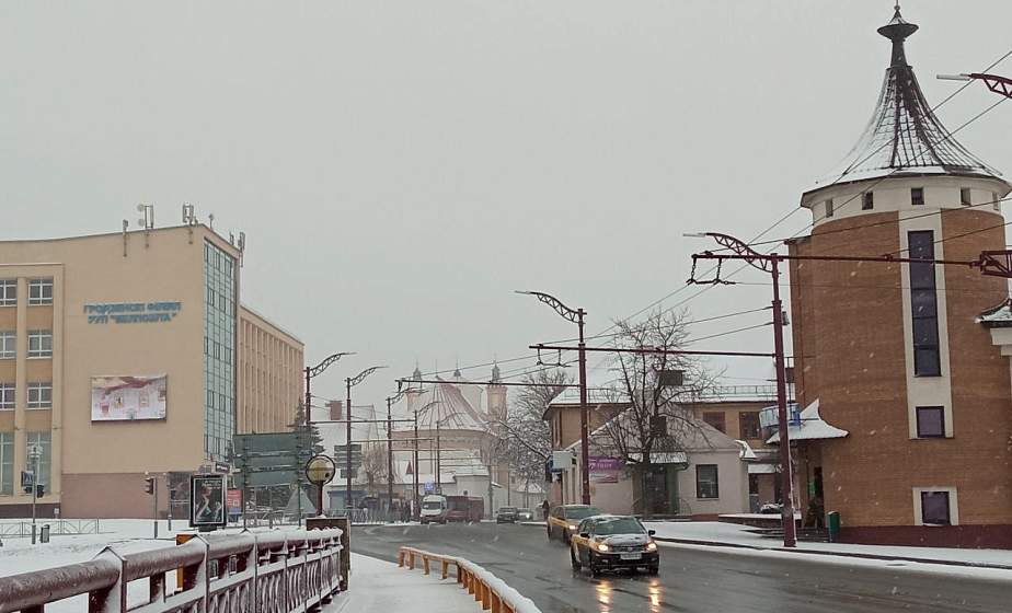 Фотофакт: в Гродно в апреле выпал снег