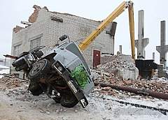 В Гродно опрокинулась автовышка: есть жертвы (ФОТО)