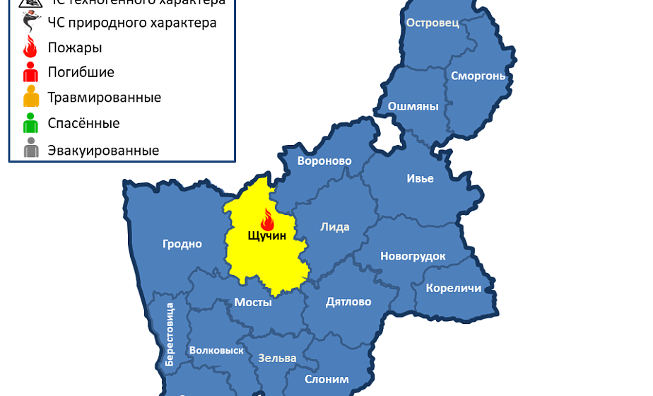 На территории Гродненской области произошел 1 пожар