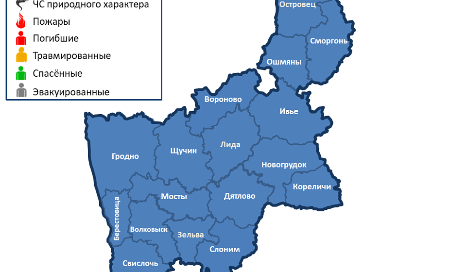 На территории Гродненской области пожаров не произошло