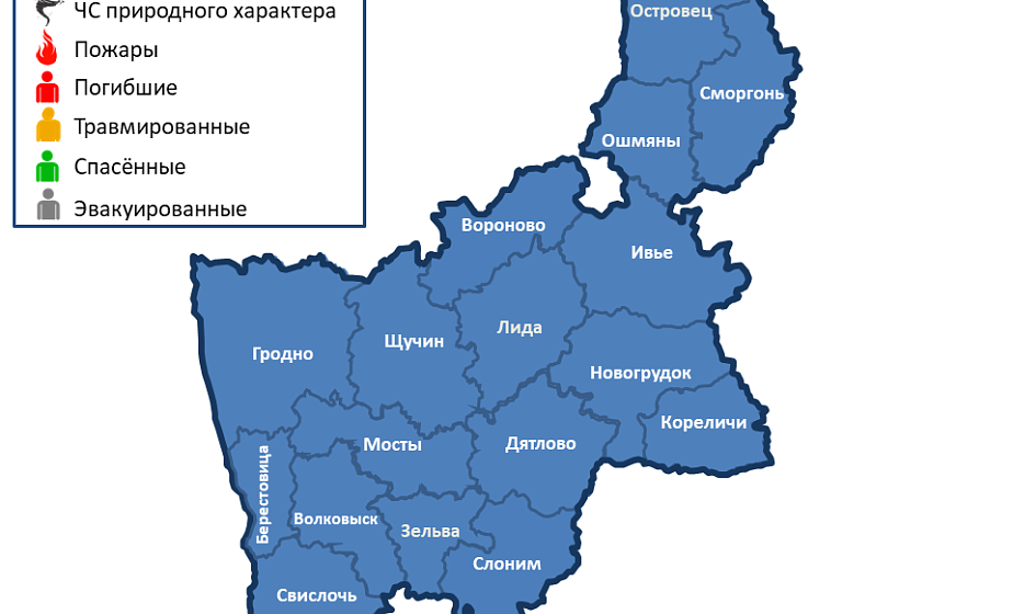 На территории Гродненской области пожаров не произошло