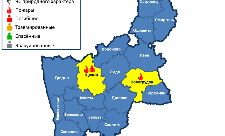 Погиб 1 человек. На территории Гродненской области произошло 2 пожара