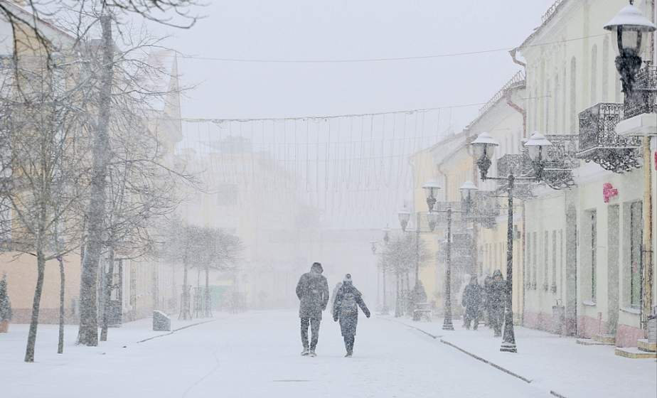Мартовский снегопад в Гродно