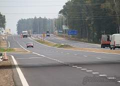 На реконструируемом участке трассы М6 Минск–Гродно под Щучином открыто движение транспорта по всем полосам