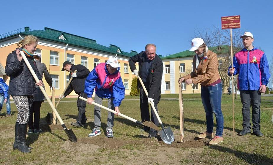 70 молодых яблонек высадили в Гродненском районе в честь 70-летия Великой Победы