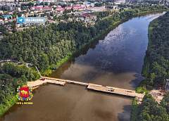 В Мостах разобрали самый длинный подвесной мост страны