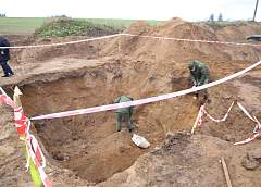 Останки солдат времен Великой Отечественной войны обнаружили в Гродненском районе