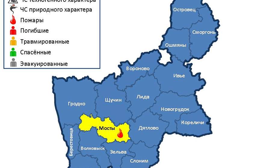 За сутки на территории области произошел 1 пожар. Работниками МЧС спасен 1 человек  