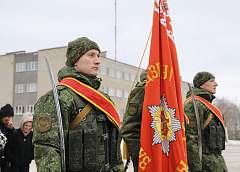 Военнообязанные, призванные на сборы, приняли военную присягу