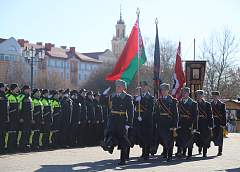 Гродненская милиция прошла торжественным маршем по улицам города