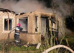 В Лидском районе при пожаре жилого дома погиб мужчина