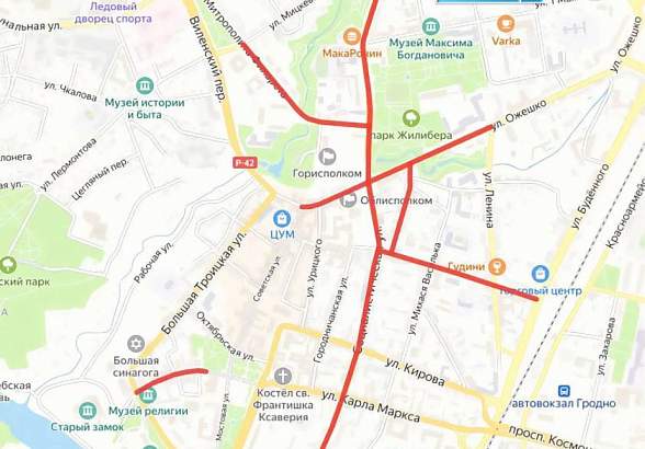 Движение транспорта ограничат в Гродно 3 июля 