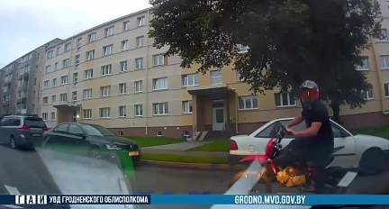 В Гродно задержали бесправника-рецидивиста на кроссовом мотоцикле