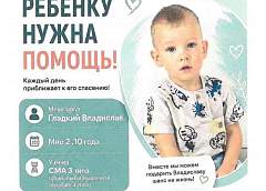 Поможем двухлетнему Владиславу Гладкому из Новогрудка победить болезнь