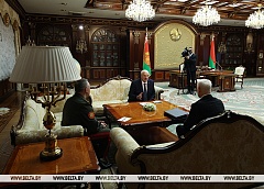 Александр Лукашенко провел встречу с министром обороны России Андреем Белоусовым