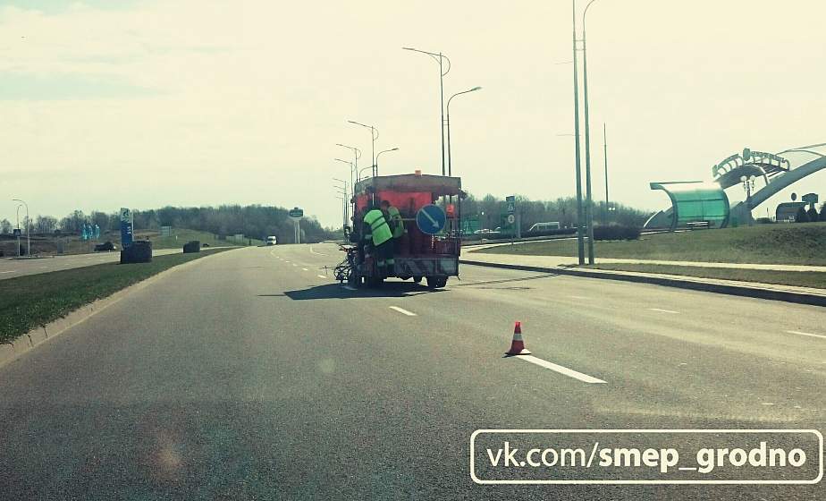 Где будет наноситься дорожная разметка в Гродно 31 июля?