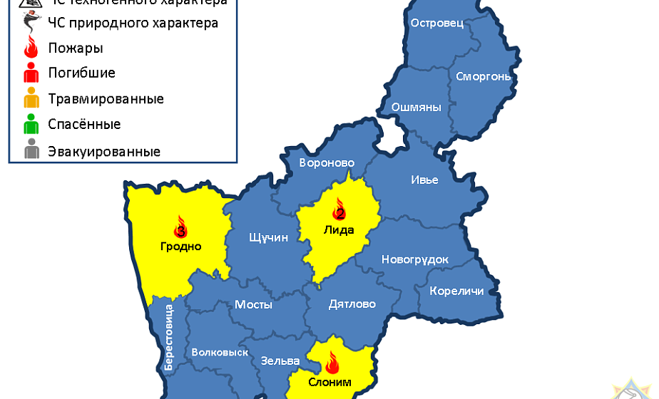 За сутки в Гродненской области произошли 6 пожаров
