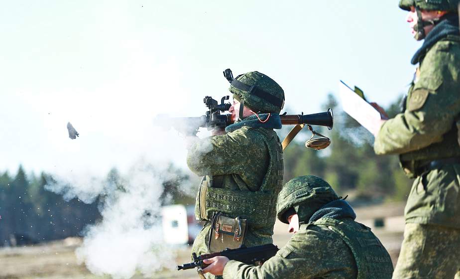 Контрольные стрельбы из гранатомета. Учебные сборы резервистов