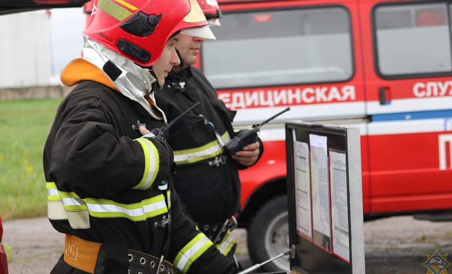 В аэропорту Гродно прошли совместные учения