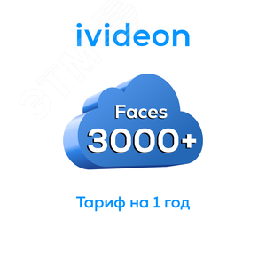 Тариф для распознования лиц Faces 3000+ на 1 камеру 1 год Faces 3000+ 1 год Ivideon