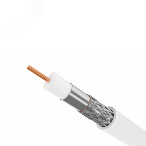 Кабель коаксиальный RG6U 75 Ом CCS оплетка AL 48*0.12мм PVC IN белый 100 м TWT-RG6U-CS48/1-WH LANMASTER