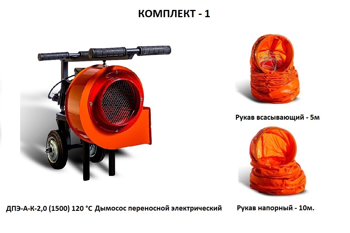 Дымосос комплект ДПЭ-А-К-2,0 (1500) 120 °С Комплект-1
