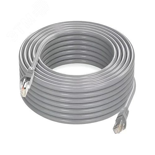 Патчкорд Cat 5e, RJ45 штекер, CCA, 15м, серый gf0677 Giraffe