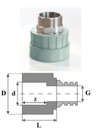 Фитинг Муфта комбинированная FIREPROFF Violen с наружной резьбой 75*2"