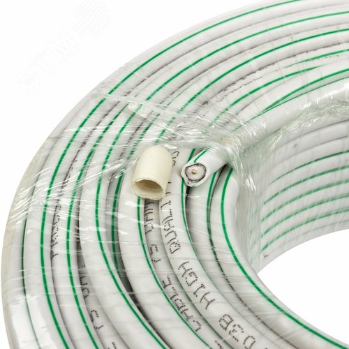 Кабель коаксиальный SAT 703B 75 Ом CCS/Al/Al 75% бухта 50м белый 01-2431-2-50 ProConnect