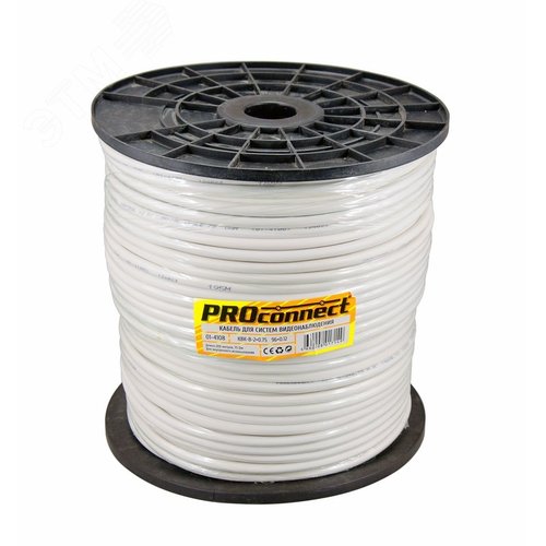 Кабель КВК-В-2+2x0,75 мм2 (Cu/CCA) (96) белый, 200 м 01-4108 ProConnect