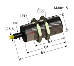 Датчик индуктивный бесконтактный PS2-30M80-10B21-Z