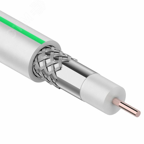 Кабель коаксиальный SAT 703B 75 Ом CCS/Al/Al 75% бухта 50м белый 01-2431-2-50 ProConnect