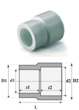 Фитинг Муфта переходная FIREPROFF Violen 110*75