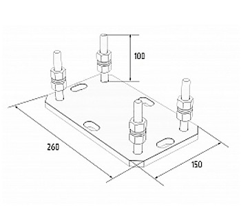 Подставка роликовой опоры DHS200307