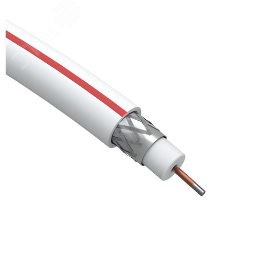 Кабель коаксиальный SAT 50 M 75 Ом CCS, оплётка Al 75% PVC белый 100м ЭРА SIMPLE SL-M-75-PVC100 Б0044607 ЭРА