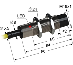 Датчик индуктивный бесконтактный PS2-18M80-8N21-Z