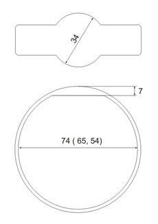 Бесконтактный браслет IL-10Е 54 mm (розовый)