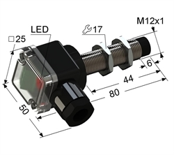 Датчик индуктивный бесконтактный PS2-12M80-8N11-B