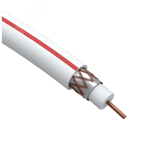 Кабель коаксиальный SAT 50м 75 Ом Cu, оплётка Cu 75% PVC белый 50м S-M-75-PVC50 Б0044620 ЭРА