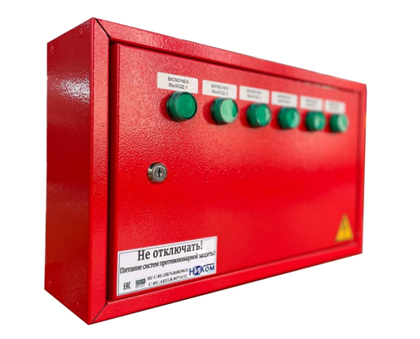 Панель питания электроприемников системы противопожарной защиты ЩУ-П НИКОМ 230-IP31-1[6/230/6]+И