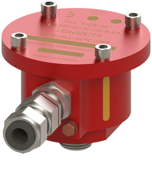 Сигнализатор давления СД 0,02/12(1)G1/2-В.У3.1- "СДУ-М" 1ЕxdIIСT4 с кабельным вводом Сигнализатор давления универсальный взрывозащищенный