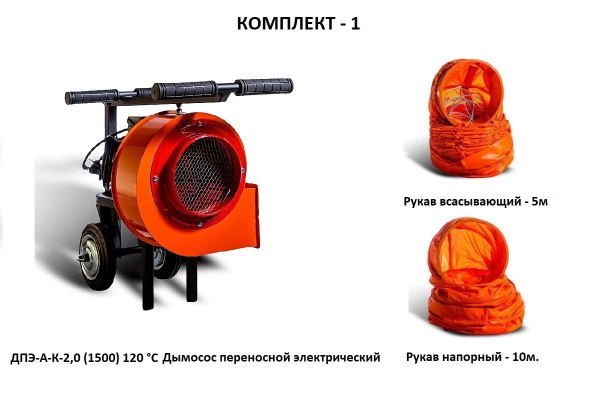 Дымосос комплект ДПЭ-А-К-2,0 (1500) 120 °С Комплект-1