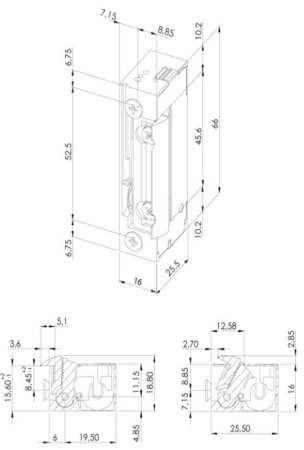 Защёлка электромеханическая 99NDF(10-24V)